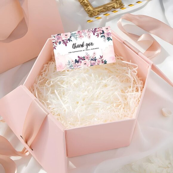 Thank You Cards For Small Business 50 Floral - Picture 2 of 2